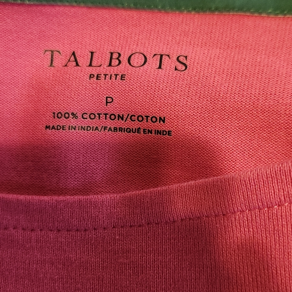 Authentic Talbots Long Sleeve Top - Pink and Black Stripes - Picture 4 of 7